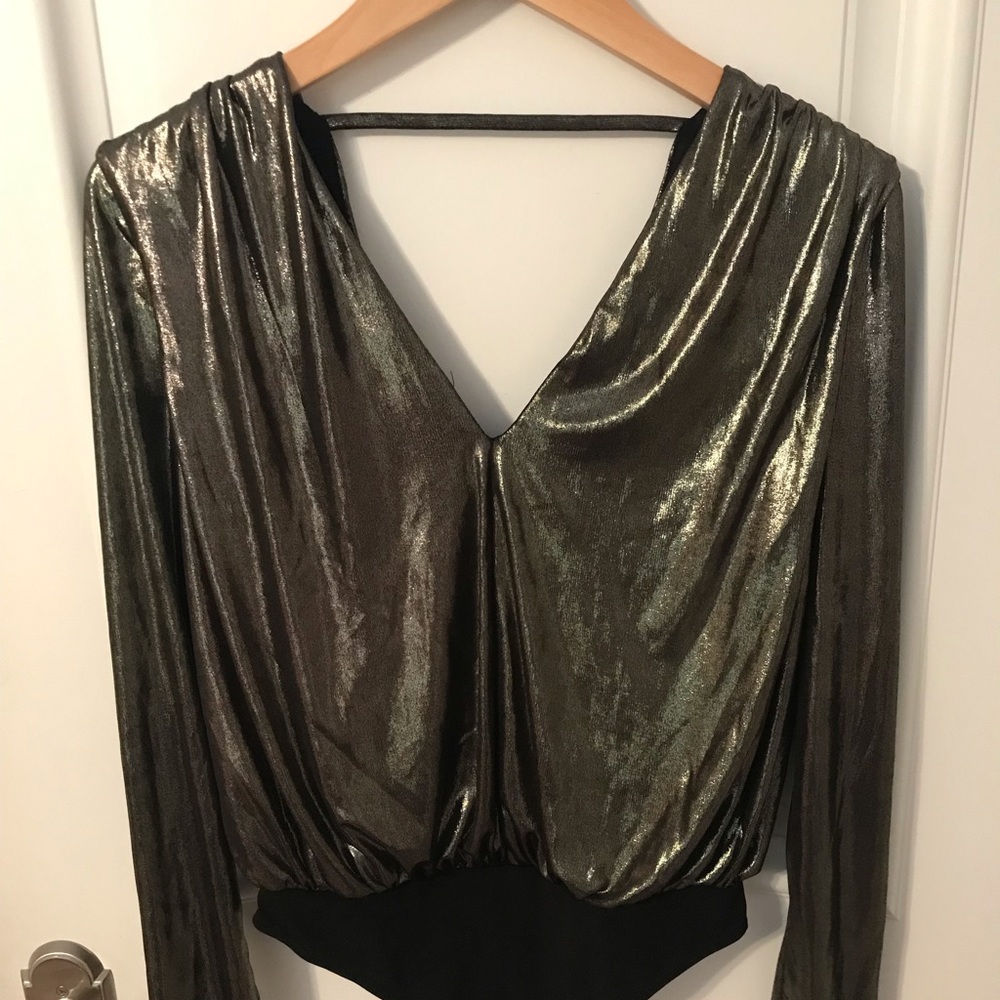 Gold Metallic Body Suit